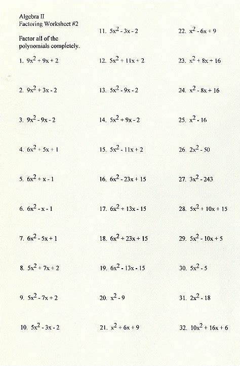 general trinomial|general trinomial worksheet with answers.